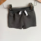 Grey Elastic Waist Shorts with Drawstring / 0-3m
