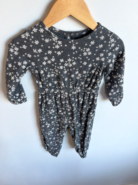 Snowflake Grey Jumpsuit / 12-18m