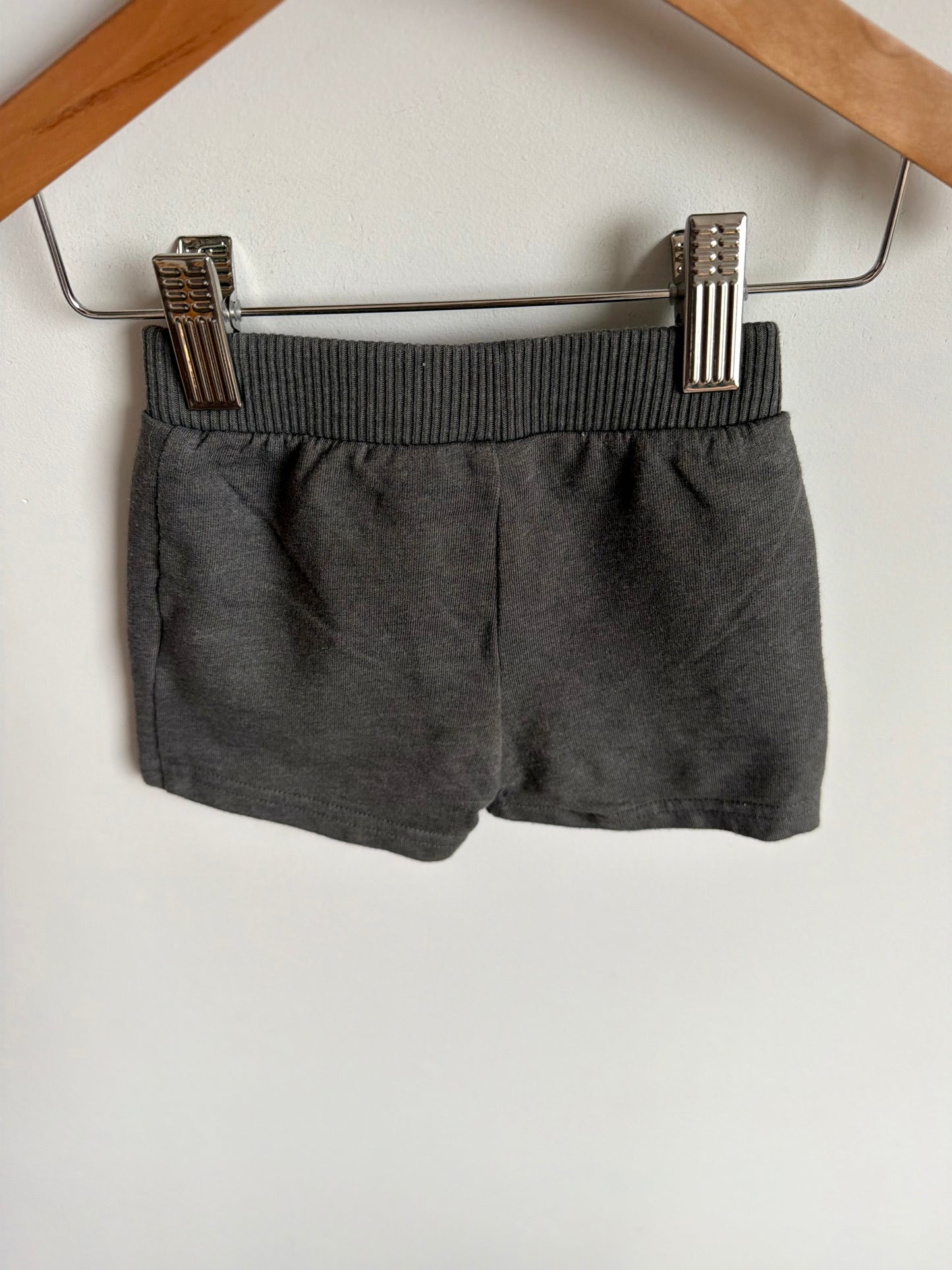 Grey Elastic Waist Shorts with Drawstring / 0-3m