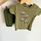 Sage Dino Bones PJ T-shirt + Shorts Set / 12-18m