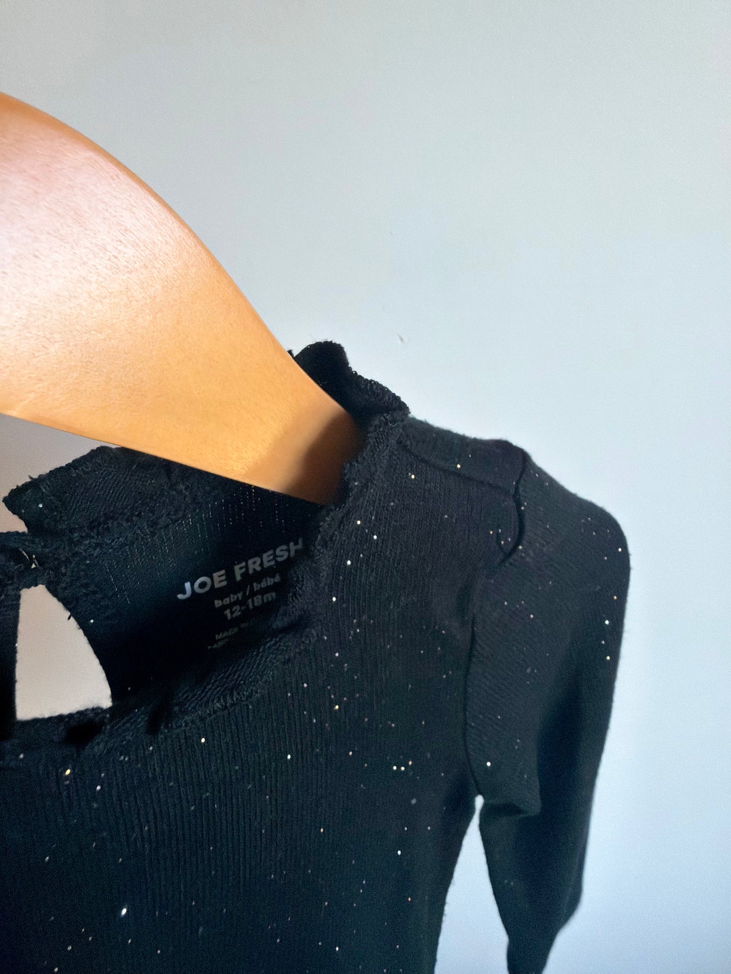 Black Sparkle Top / 12-18m