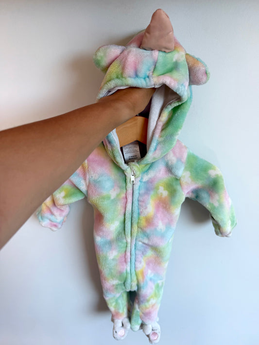 Unicorn Bunting Suit / 0-3m