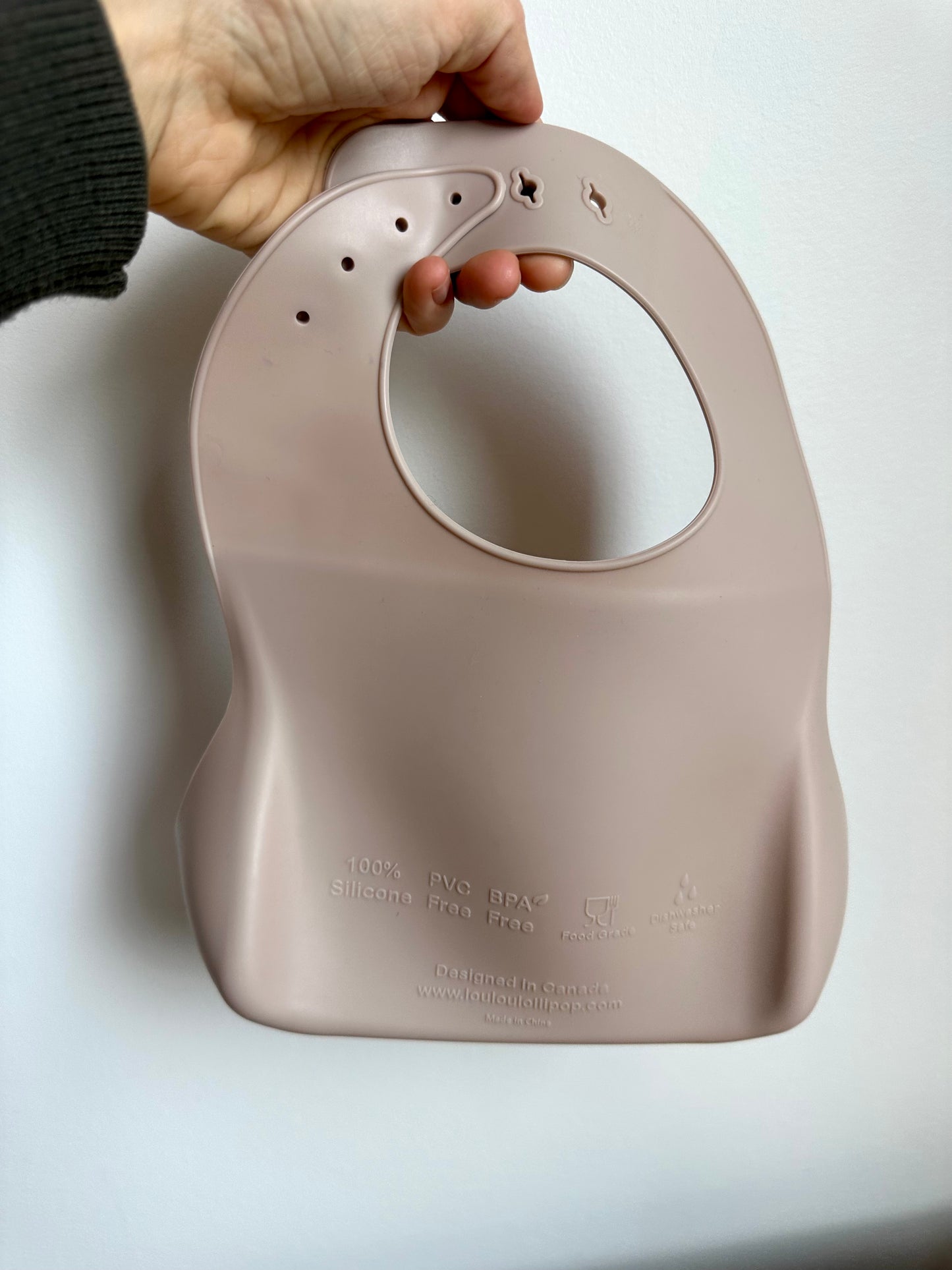 LouLou Beige Silicone Bib