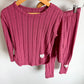 Fuchsia Ribbed Top + Pants Set / 2-3T
