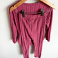 Fuchsia Ribbed Top + Pants Set / 2-3T