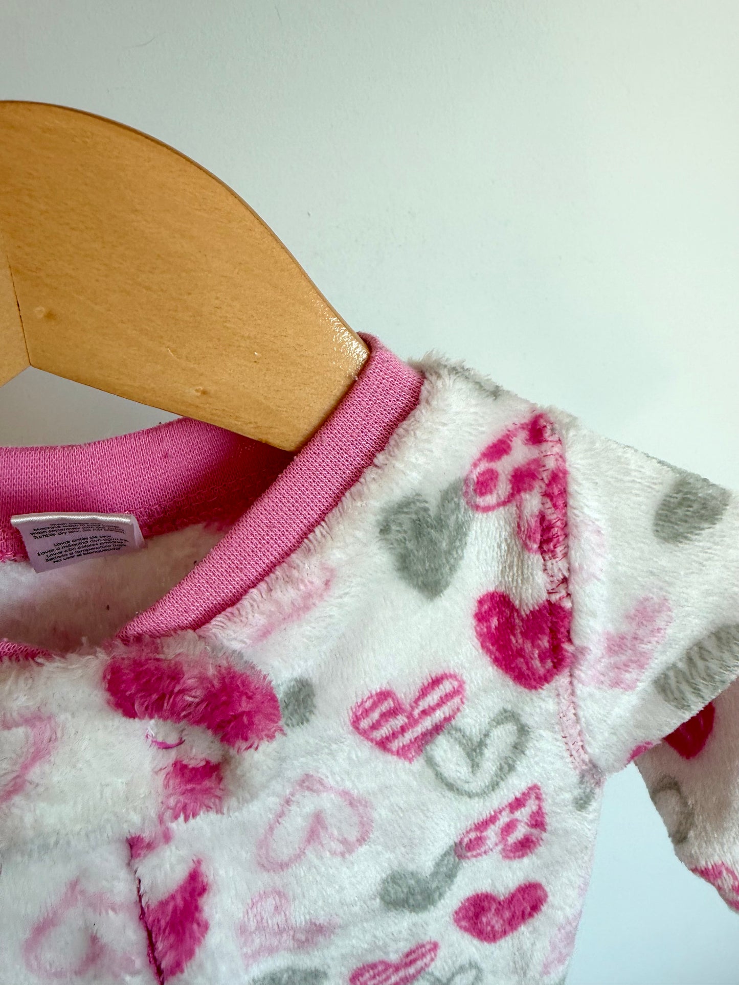Heart Fleece Sleeper / 6-9m