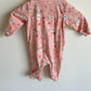 Pink Floral Footed Sleeper / 0-3m