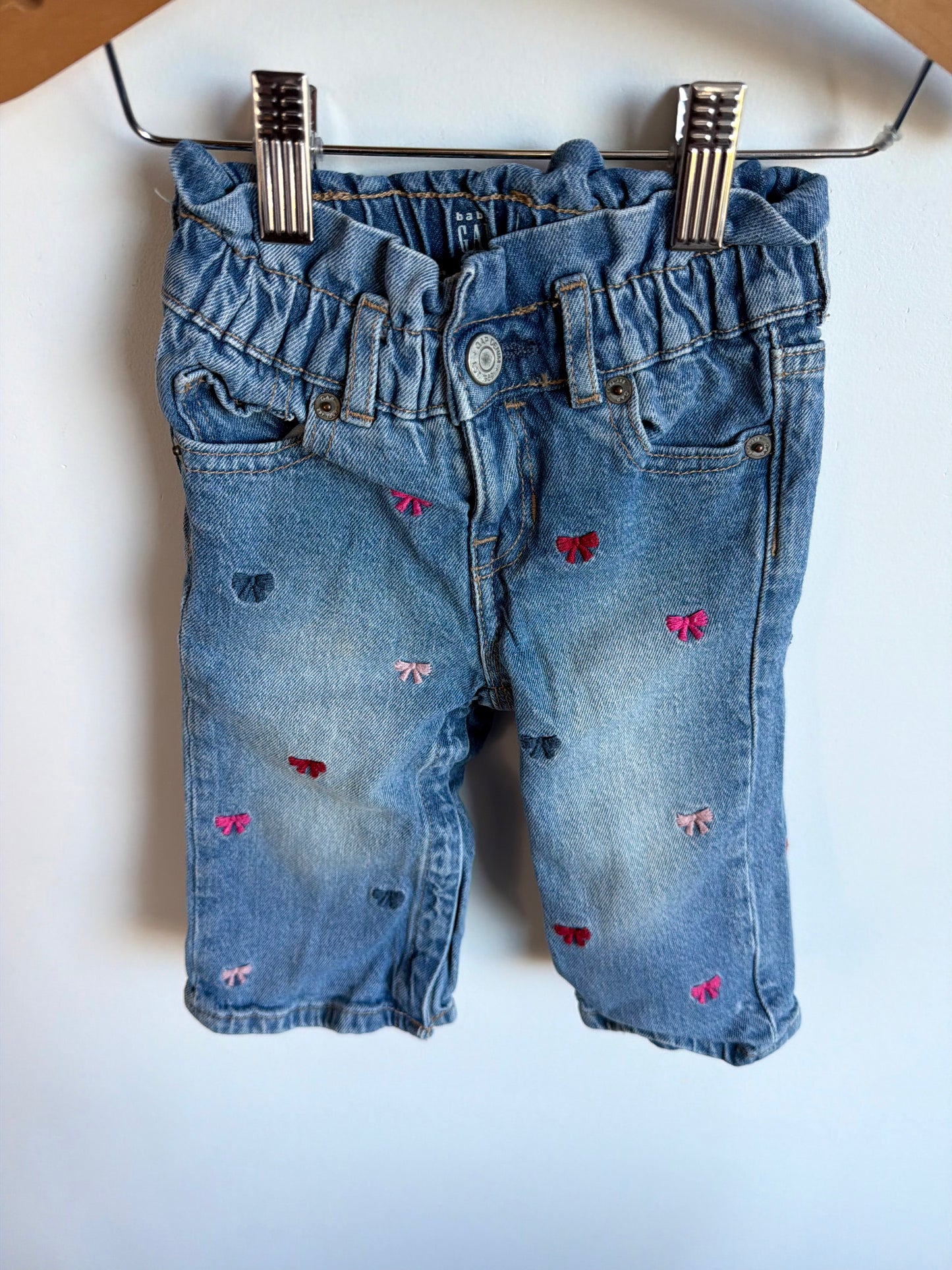 Gap Embroidery Bow Jeans / 12-18m