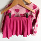 Heart Sweater + Pink Skirt Set / 3-4T