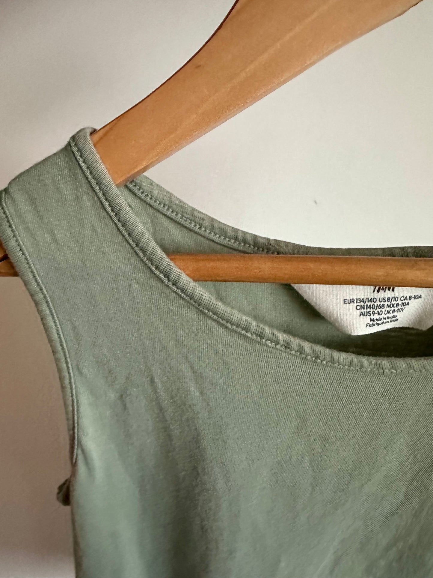 Sage Bunny Dress / 8-10 years