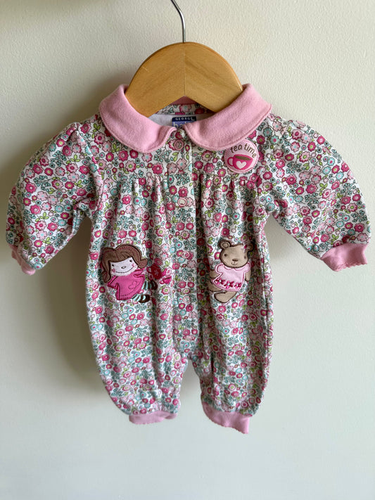 Tea Time Jumpsuit Sleeper / 0-3m?