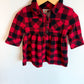 Plaid Long Sleeve Dress / 6-12m