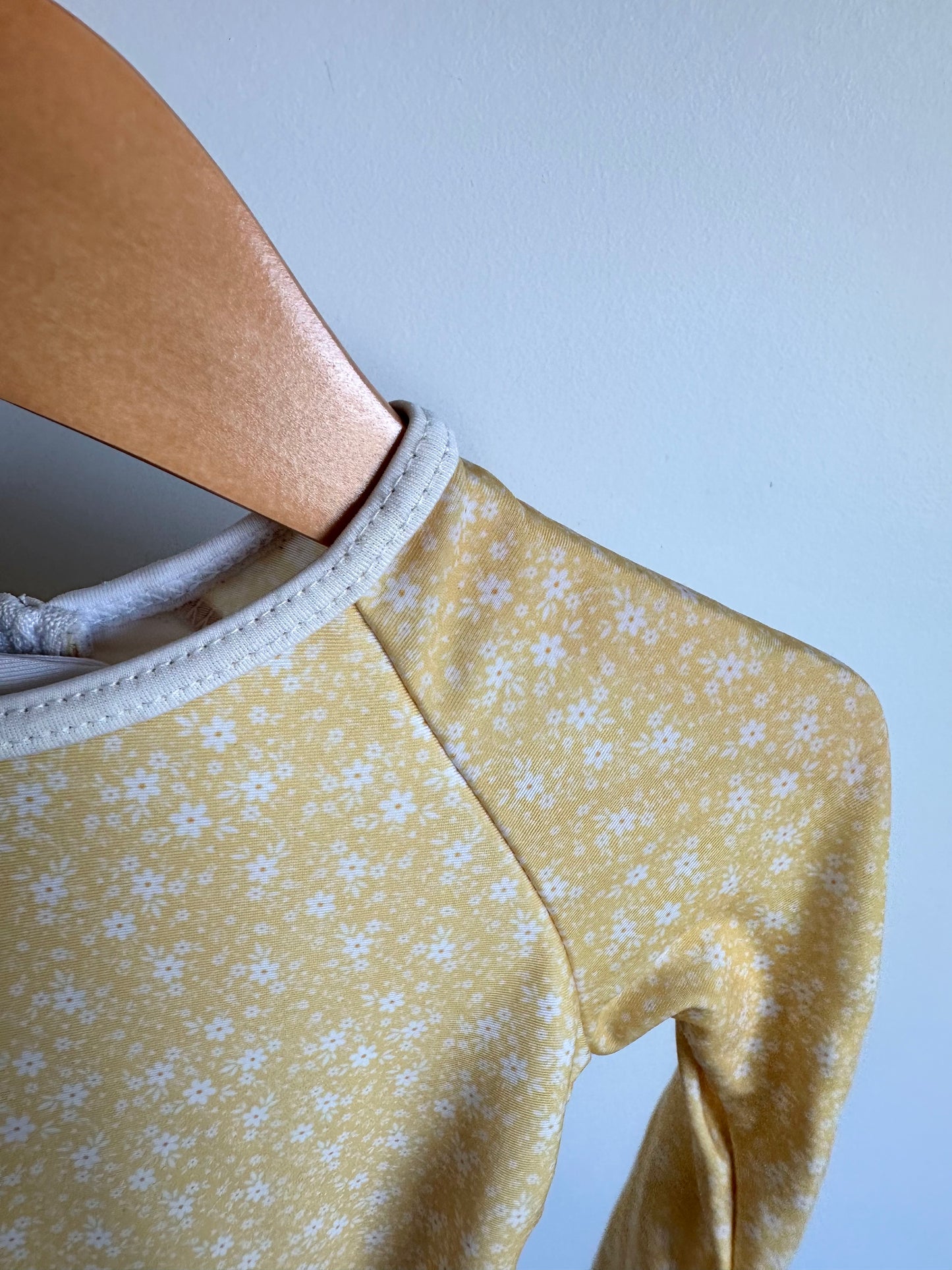 Yellow Floral Swimsuit / 2T