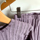 Purple Ribbed Top + Pants Set / 2-3T