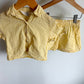 Yellow Striped Collared Top + Shorts Set / 3T