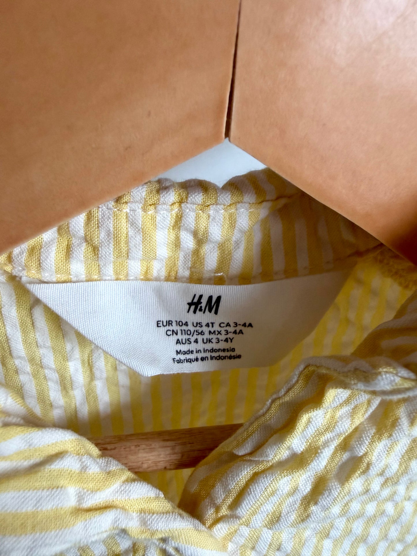 Yellow Striped Collared Top + Shorts Set / 3T
