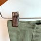 Olive Ribbed Pants / 3-6m