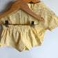 Yellow Striped Collared Top + Shorts Set / 3T
