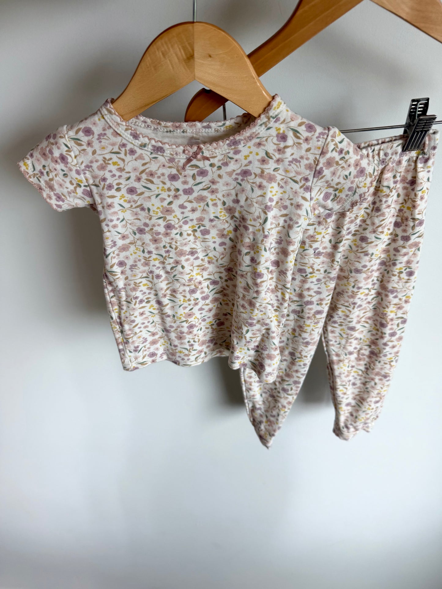 Purple Flowers PJ Set / 2T