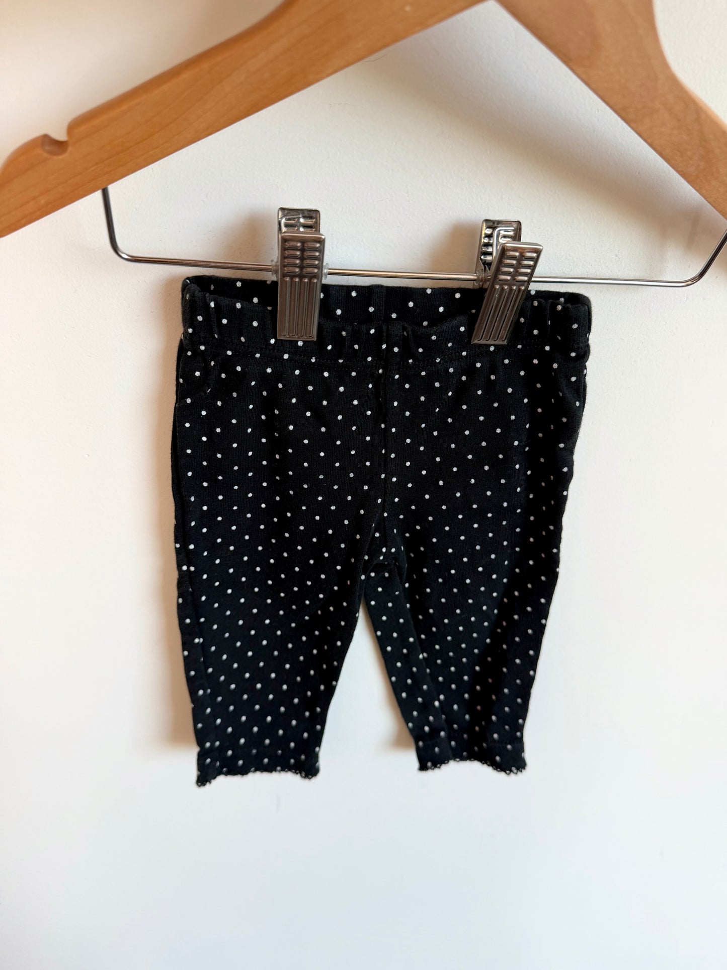 Polka Dot Black and White Pants / 3m