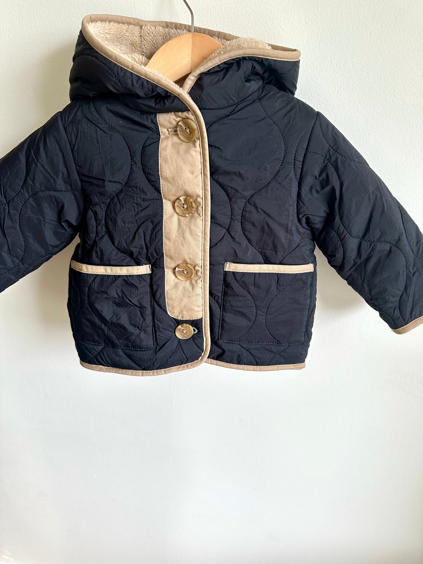 Zara Faux Fur Lined Jacket / 9-12m