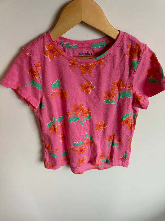 Pink Floral T-Shirt / 8 years