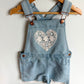 Heart Lace Short Overalls / 4T