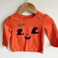 Orange Pumpkin with Lashes Shirt / 12-18m