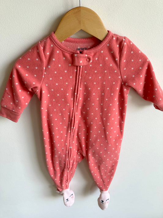 Sleepy Animal Foot Zipper Sleeper / 6m