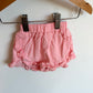 Pink Ruffle Shorts / 3-6m