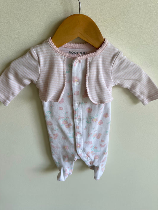 Cardigan Floral Jumpsuit / 0m