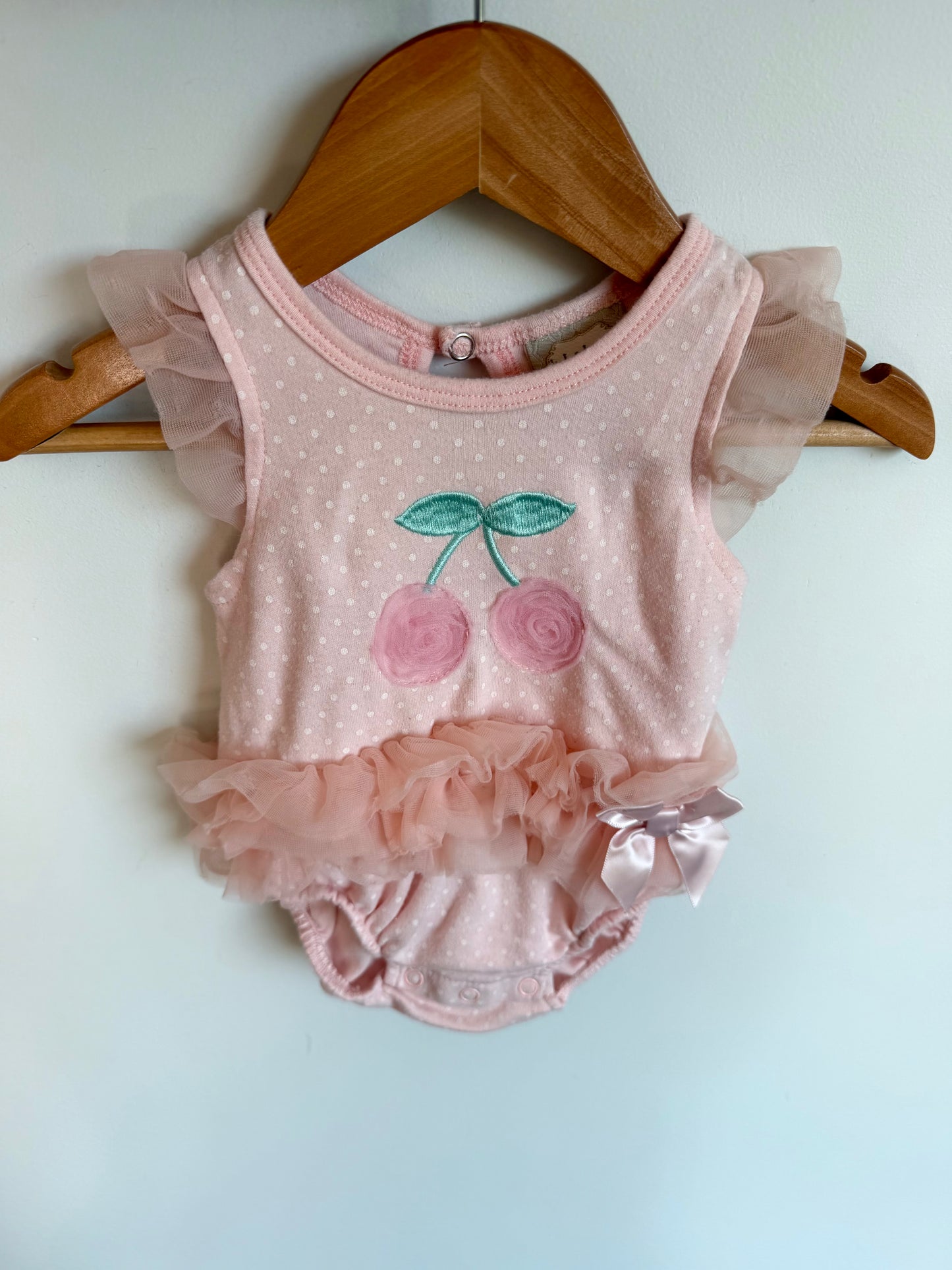 Cherry Tutu Bodysuit / 0-3m