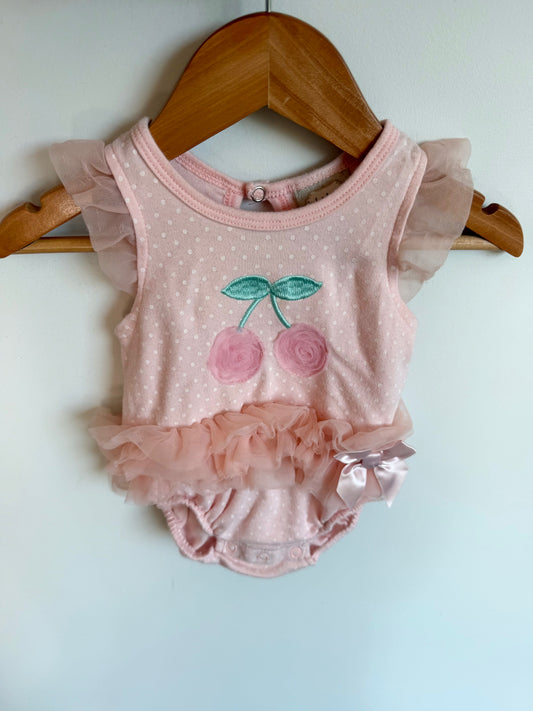 Cherry Tutu Bodysuit / 0-3m