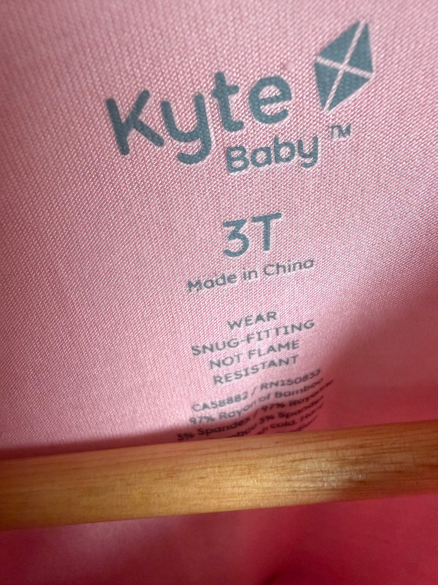 Kyte Pink Short Sleeve Romper / 3T
