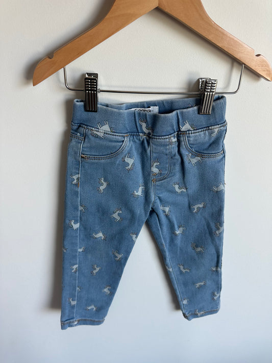 Unicorn Pattern Jeans / 3T