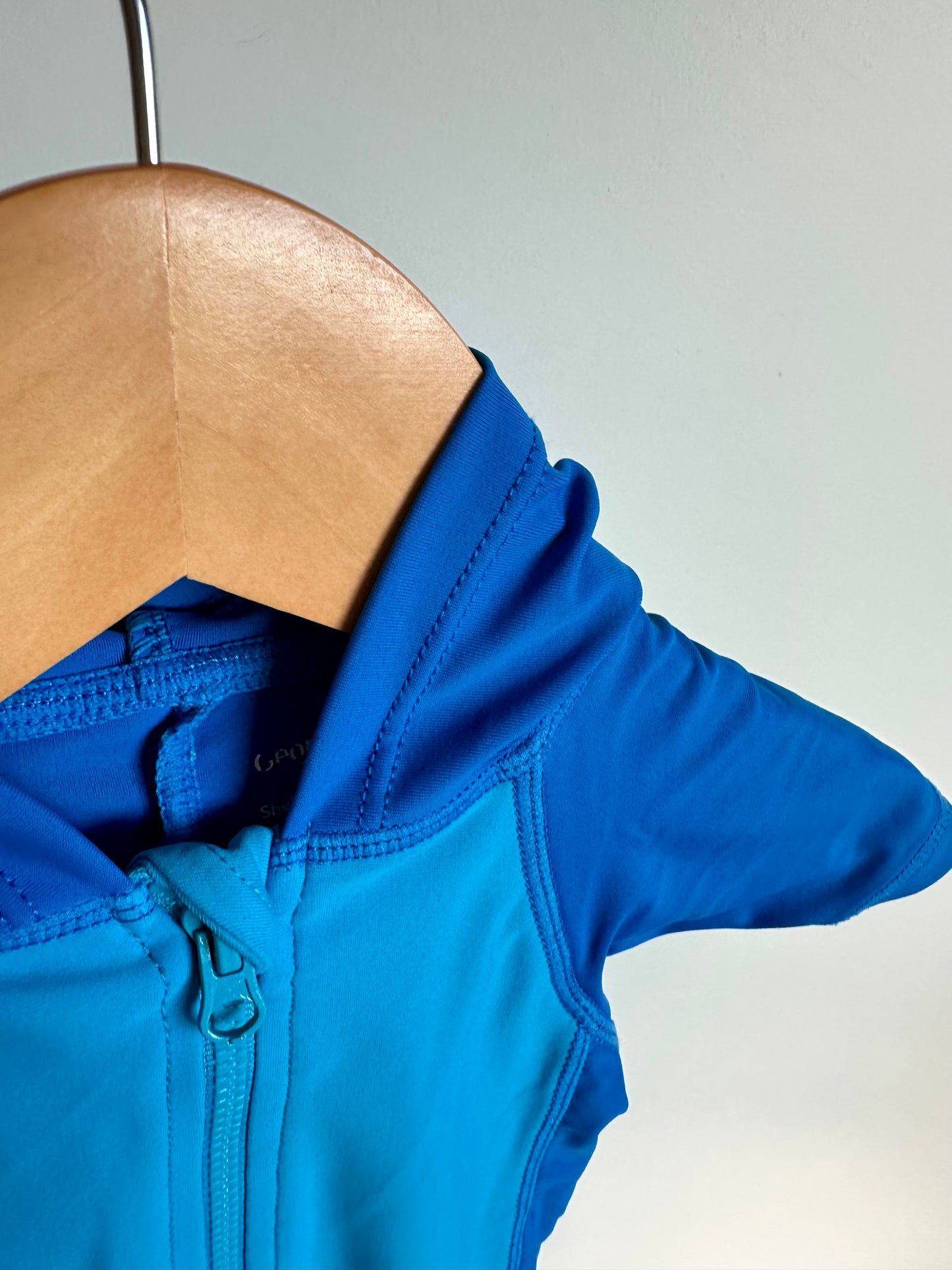 Shark Hooded Half Zip Swimsuit / 0-3m