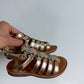 Heart Gold Strap Sandals / Size 9 Toddler