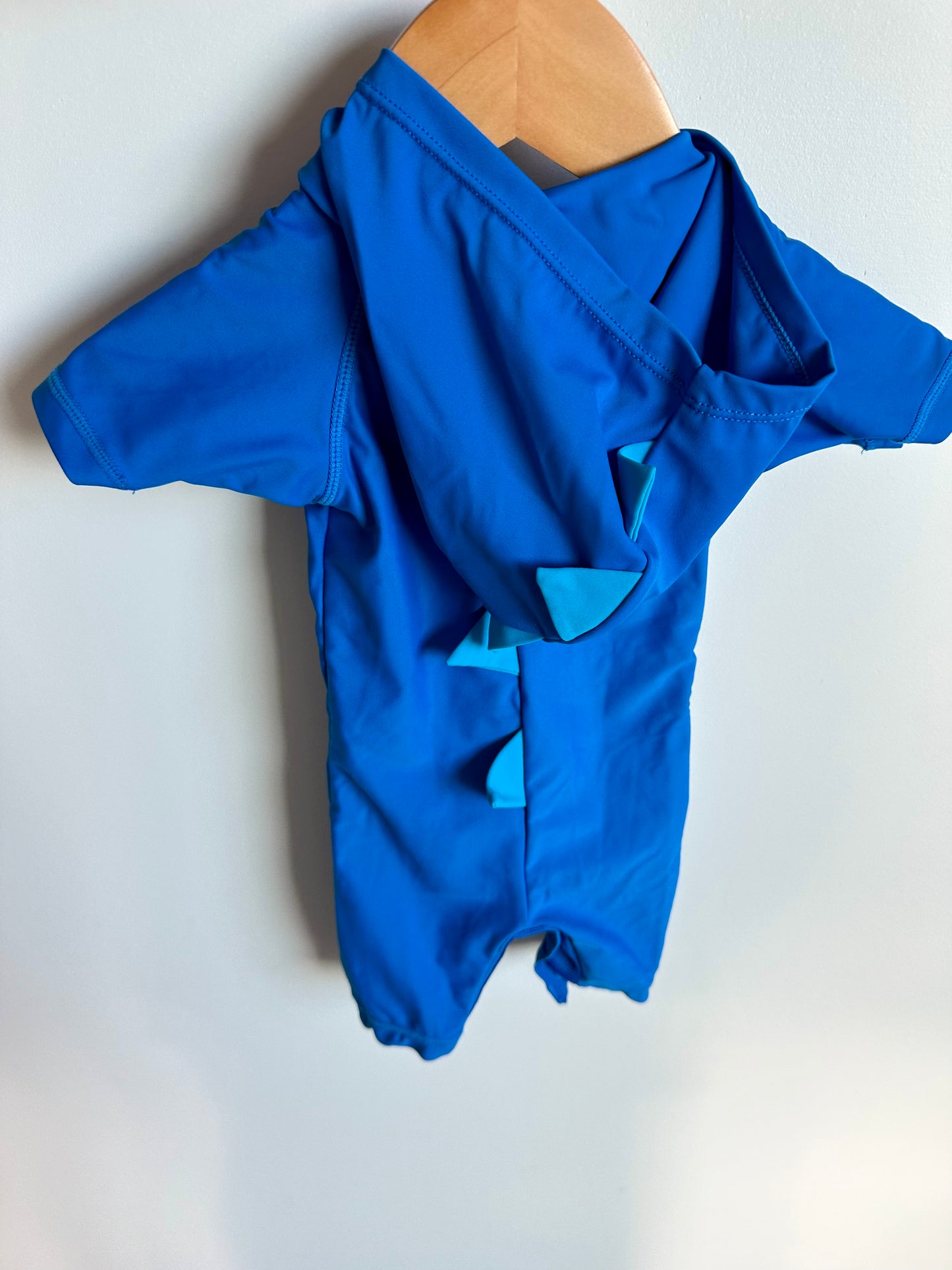 Shark Hooded Half Zip Swimsuit / 0-3m