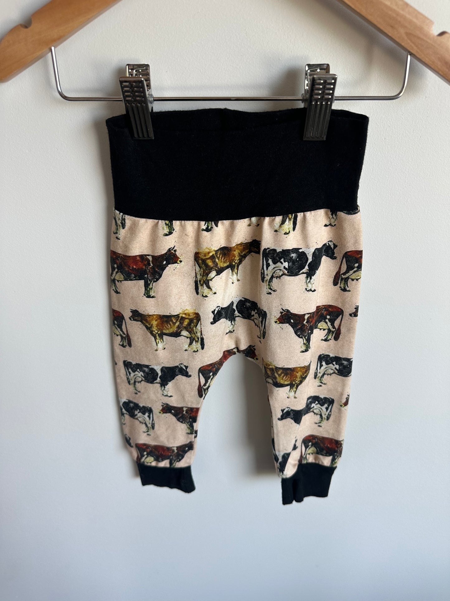 Cow Pattern Pants / 6-9m