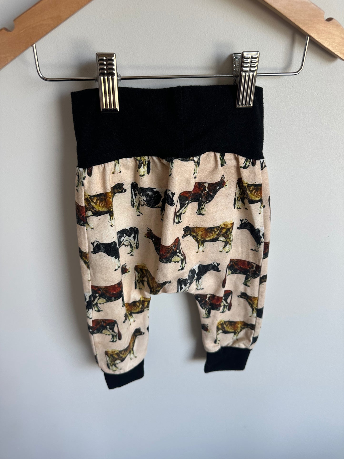 Cow Pattern Pants / 6-9m