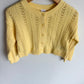 Yellow Eyelet Cardigan / 2T