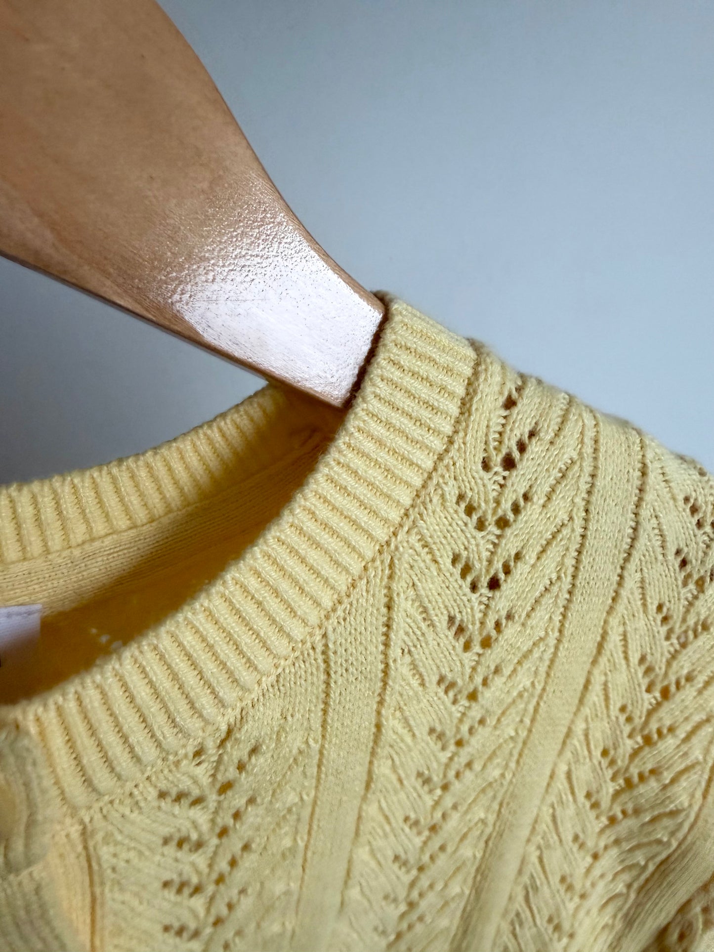 Yellow Eyelet Cardigan / 2T