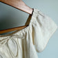 Cream Scalloped Trim Top / 3T