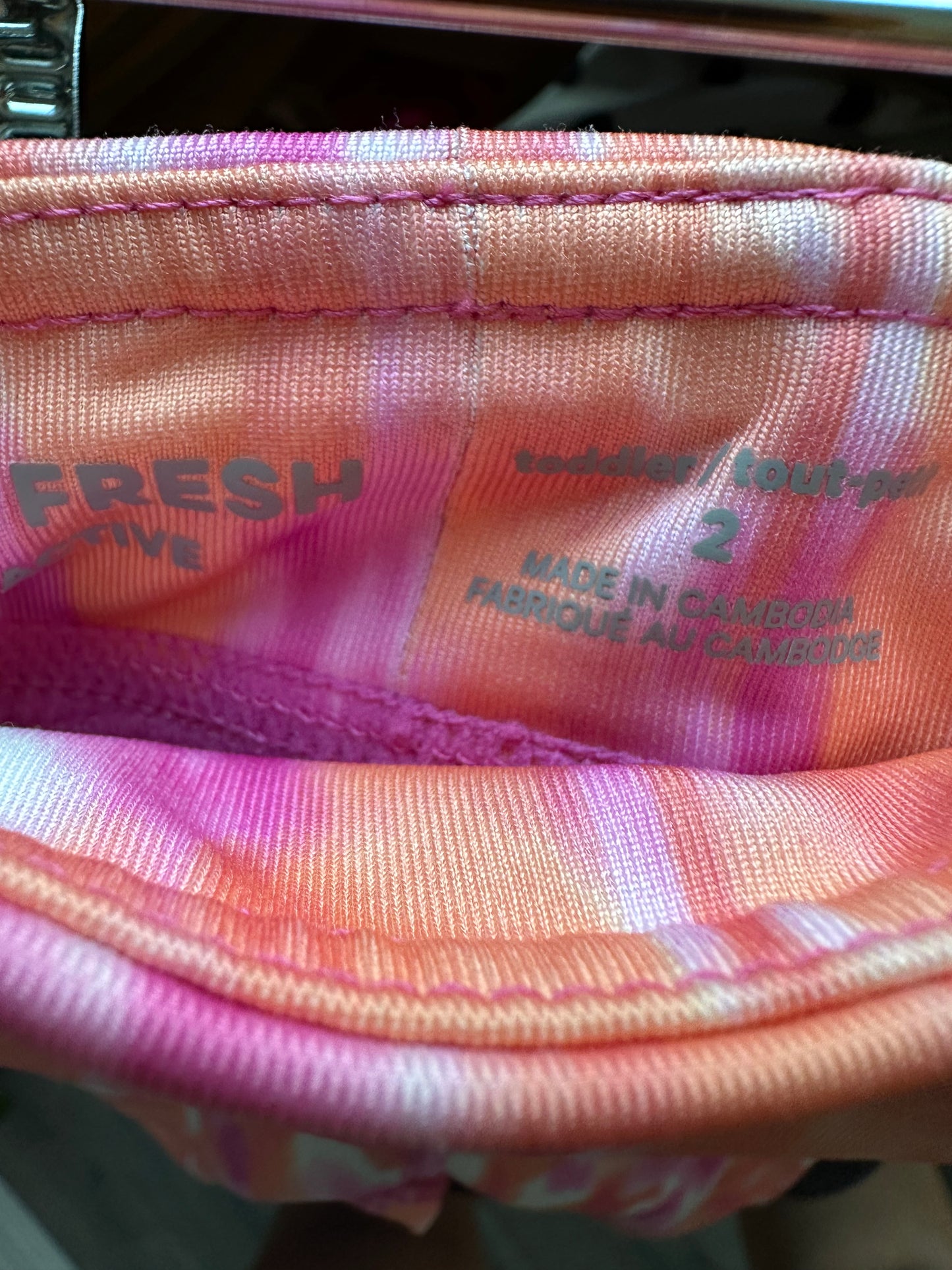 Tie Dye Peach Pink Athletic Pants / 2T