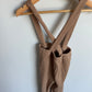 Tan Suspender Leggings/ 12-18m
