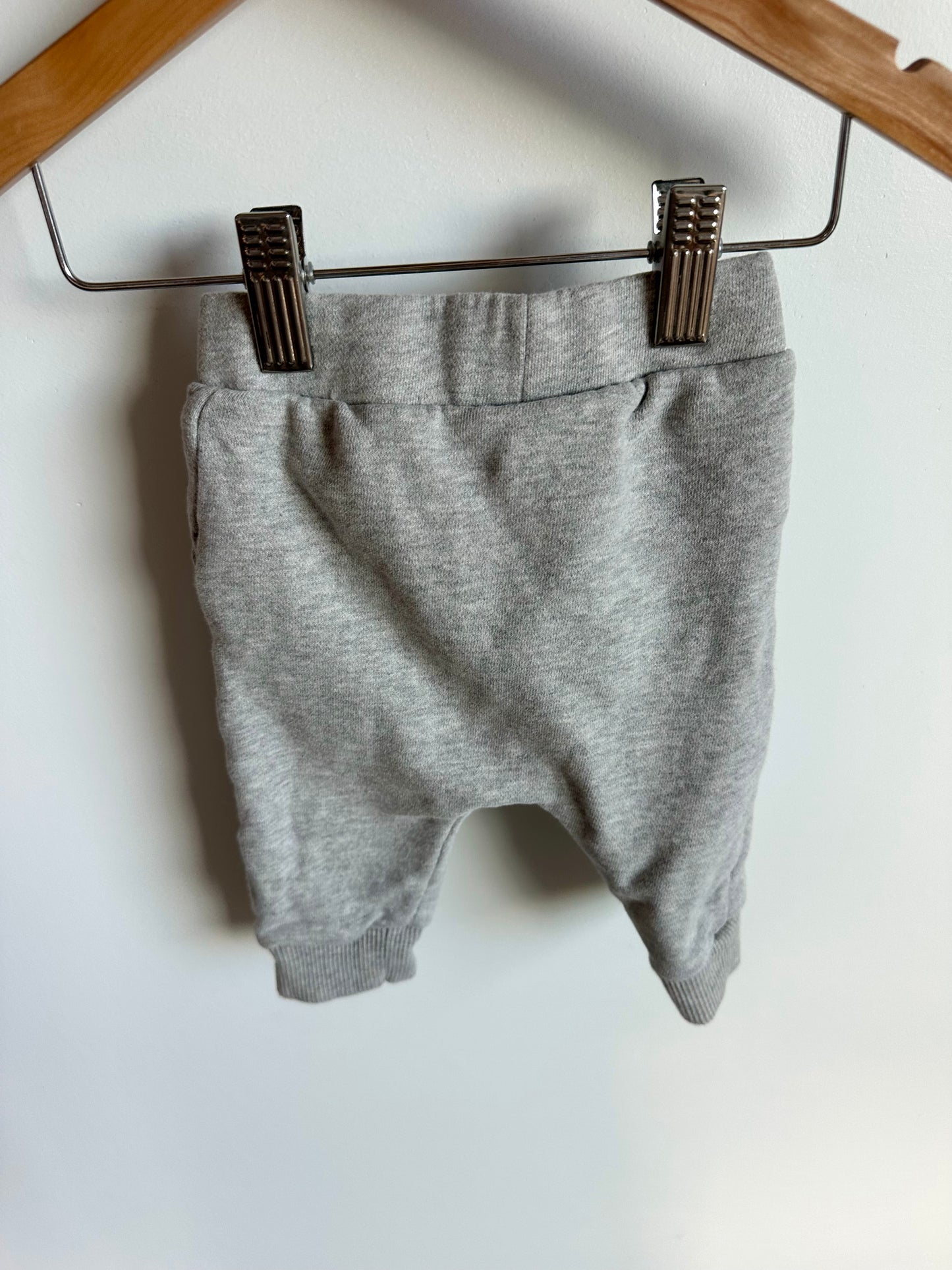 100% Organic Cotton Grey Joggers / 3-6m