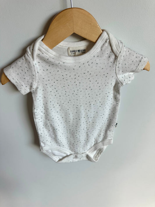 100% Organic Cotton Speckled Bodysuit / 3-6m