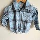 Blue Striped Dress Shirt / 12-18m