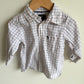 H&M Pink + Navy Line Dress Shirt / 12-18m