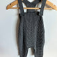 Gap Grey Cable Knit Overalls / 3-6m